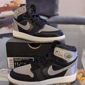 Nike Air Jordan 1 High OG Black and Gray Sneakers